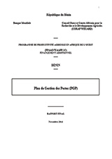 Benin PGPP-Rapport Provisoire-WAAPP-Version du 10 Nov  2016 (REV BY AG16nov16)