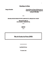 Benin PGPP-Rapport Provisoire-WAAPP-Version du 10 Nov 2016 (REV BY AG16nov16)